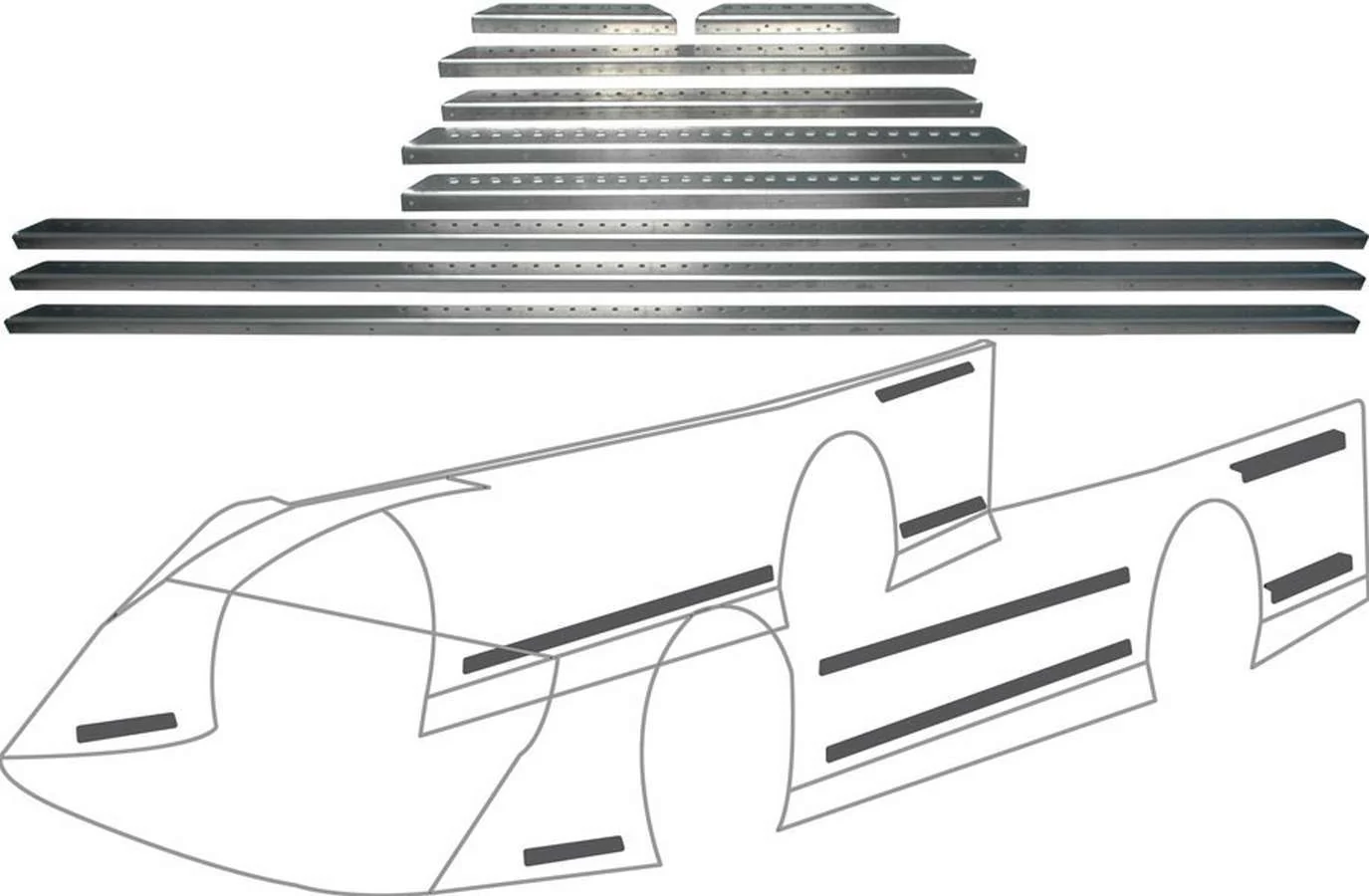Allstar 23107 LM Alum Body Brace Kit