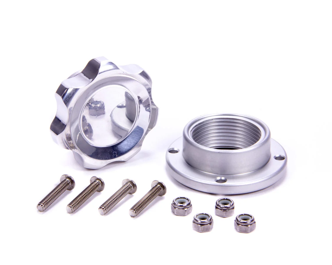 Allstar 36183 Filler Cap Polished with Bolt-In Alum Bung Small