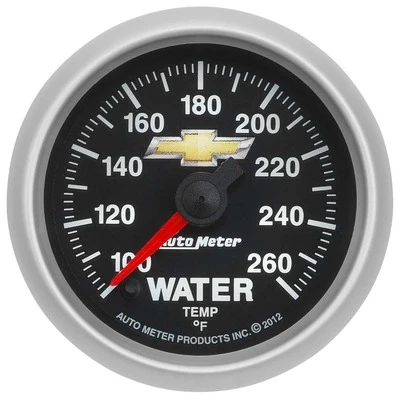 Autometer 880446 Chevy Gold Bowtie 2-1/16” Water Temperature Gauge, Digital Stepper Motor