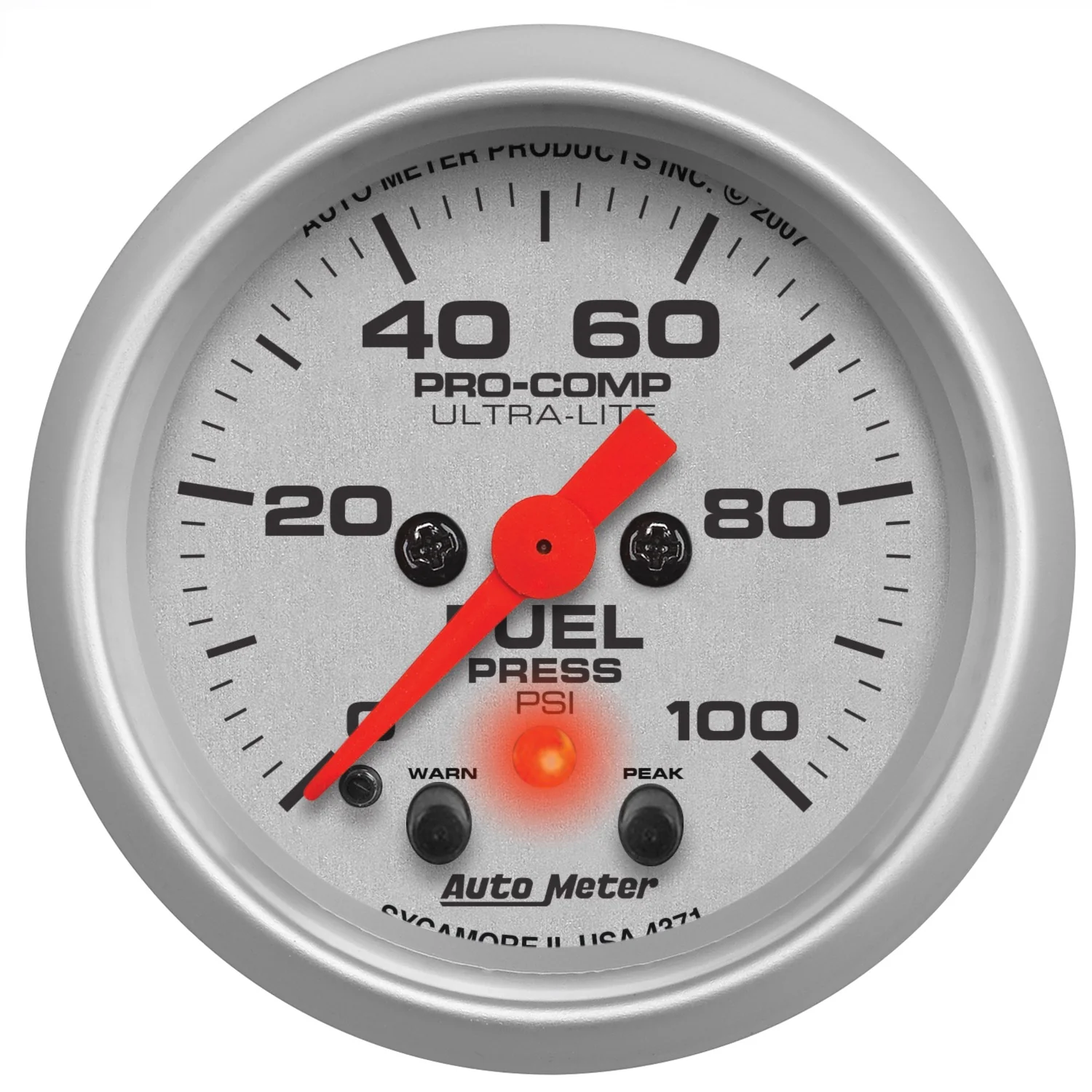 Autometer 4371 Ultra-Lite Fuel Pressure Gauge 2-1/16 In., Electrical