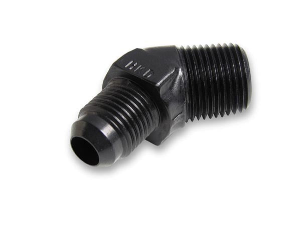 Earls AT982306ERL #6 Male to 1/4in NPT 45 Deg Ano-Tuff Adapter
