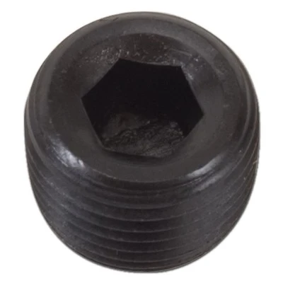 Edelbrock 9126 Internal Allen Head Pipe Plug, 1/2 in. NPT, Steel, Gloss Black, Each **While Supplies Last
