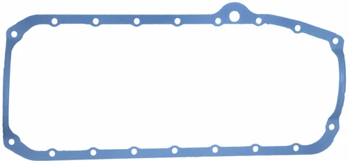 Fel-Pro 1880 Oil Pan Gasket, 0.141 in Thick, Trimmed, 1 Piece, Steel Core Silicone Rubber, Driver Side Dipstick, Small Block Chevy, Each