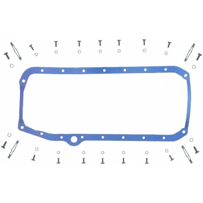 Fel-Pro OS34509T Oil Pan Gasket, 1 Piece, Plastic Core Silicone Rubber, Small Block Chevy, Kit