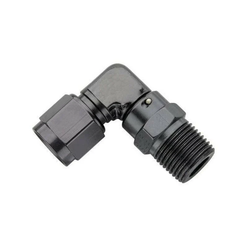 Fragola 499410-BL Black -10 AN Female Swivel to 1/2 NPT Male 90 Degree Fitting