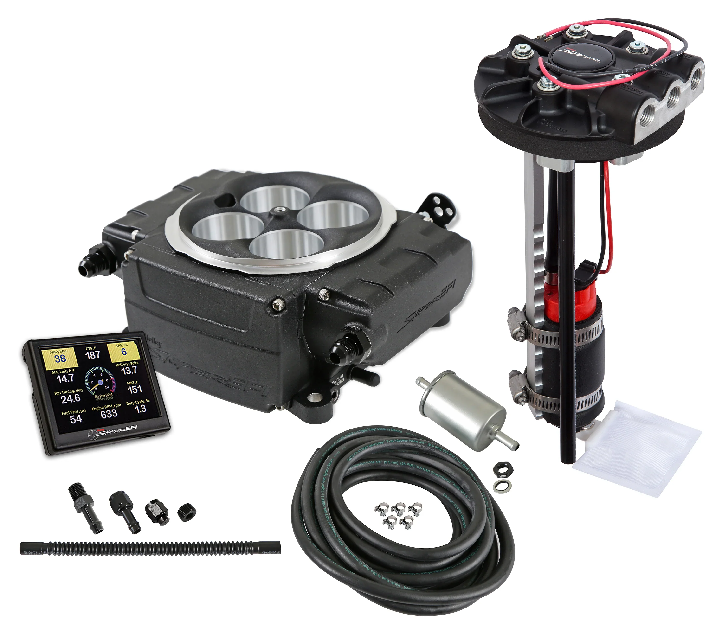 Holley 550-511-3XD Sniper 2 EFI 650 HP Returnless Pump, Black