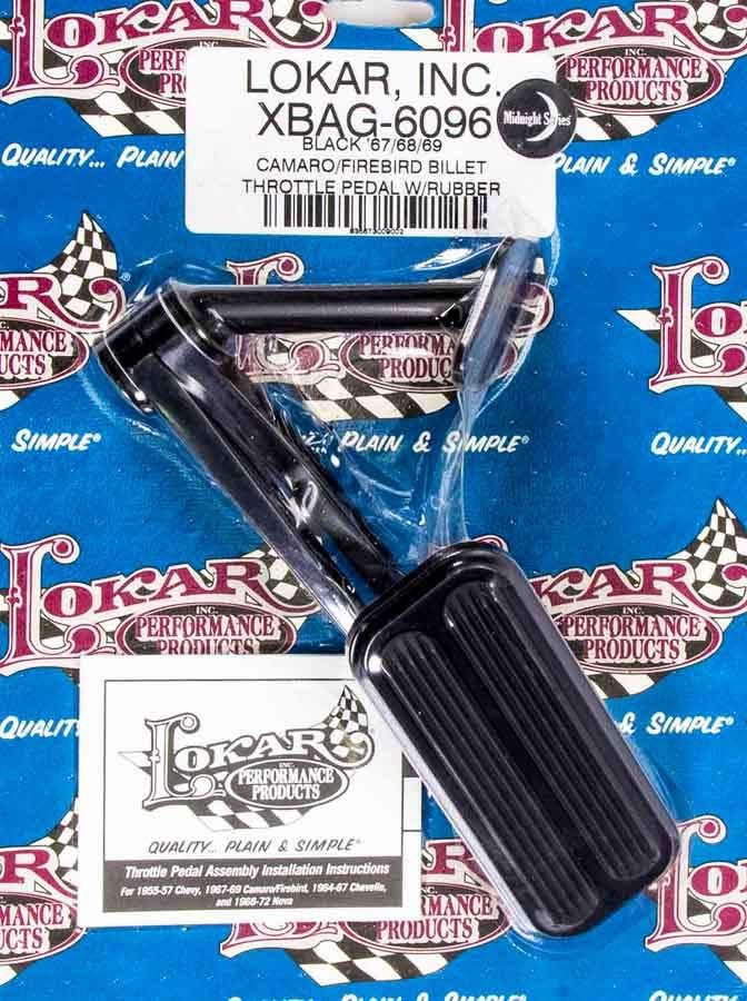 Lokar XBAG-6096 Blk 67-69 Camaro/Firebir Billet Throttle Pad