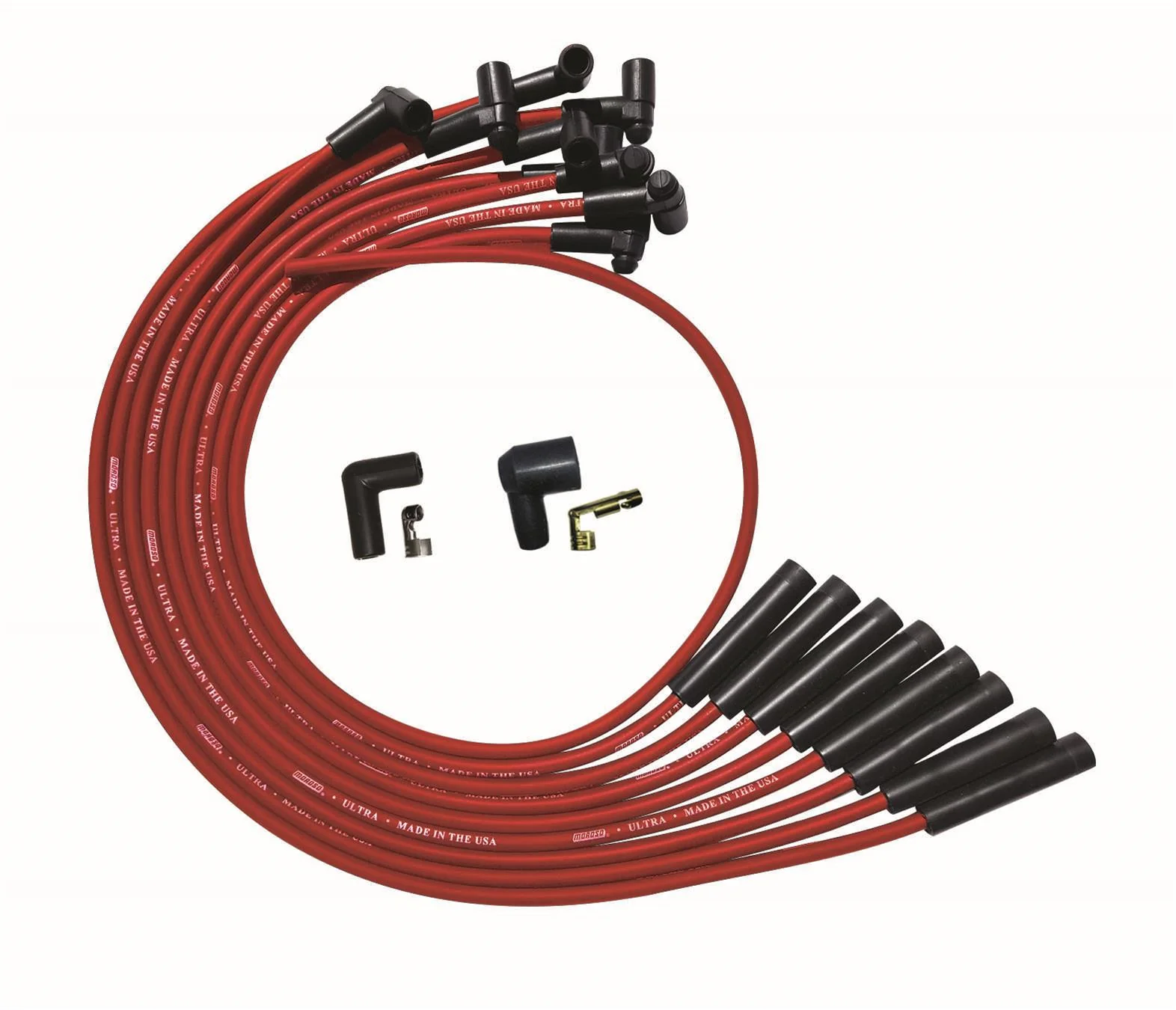 Moroso 52040 Ultra Plug Wire Set BBC Over V/C Red