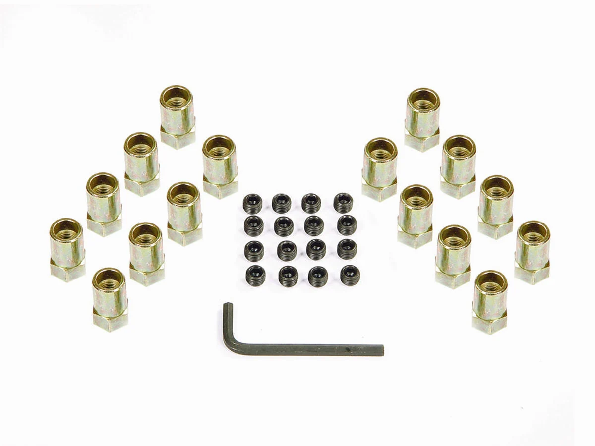 Mr Gasket 920G Rocker Arm Nut, 3/8-24 in Thread, 0.603 in Shank Diameter, Steel, Cadmium, Stamped Steel Rockers, Set of 16
