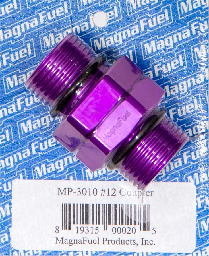MagnaFuel MP-3010 Purple -12 AN Straight Cut O-Ring Union Coupler