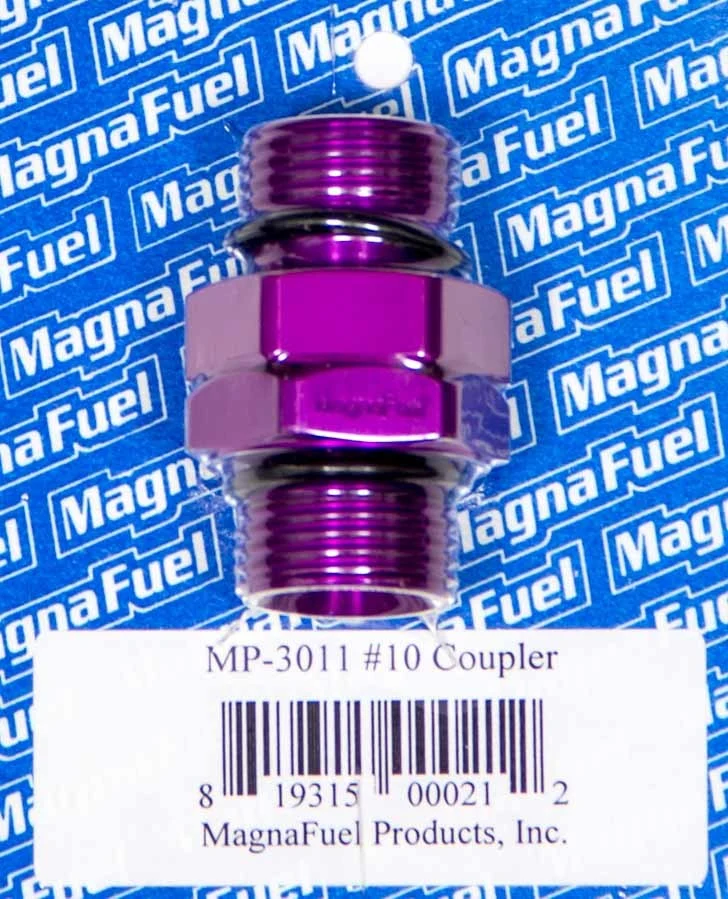 MagnaFuel MP-3011 Purple -10 AN Straight Cut O-Ring Union Coupler