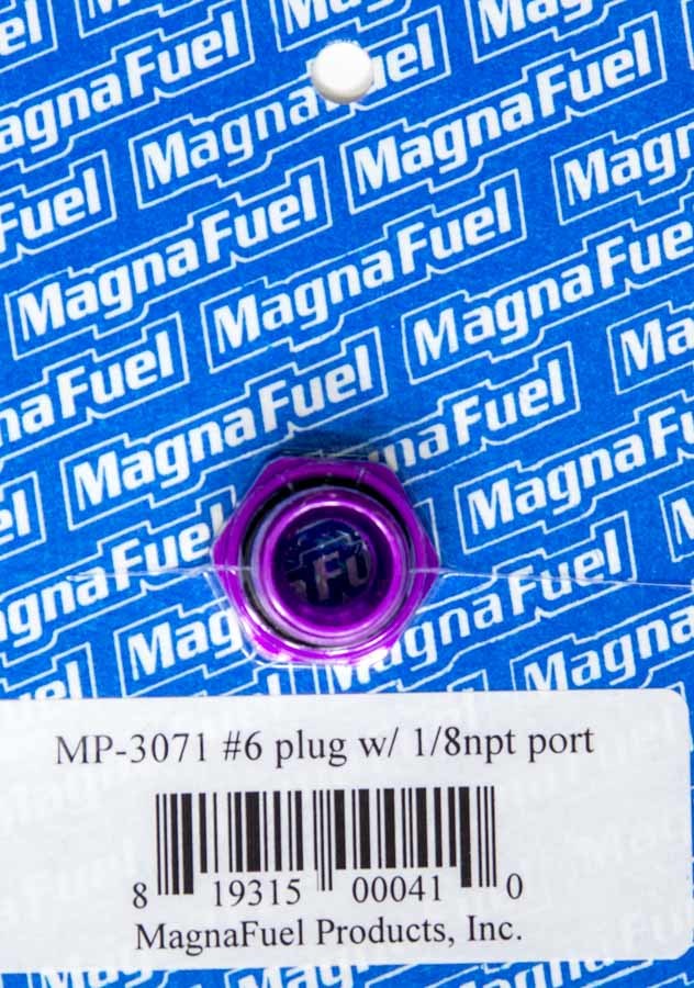MagnaFuel MP-3071 Purple -6 Port Plug W/ 1/8 NPT Female Port