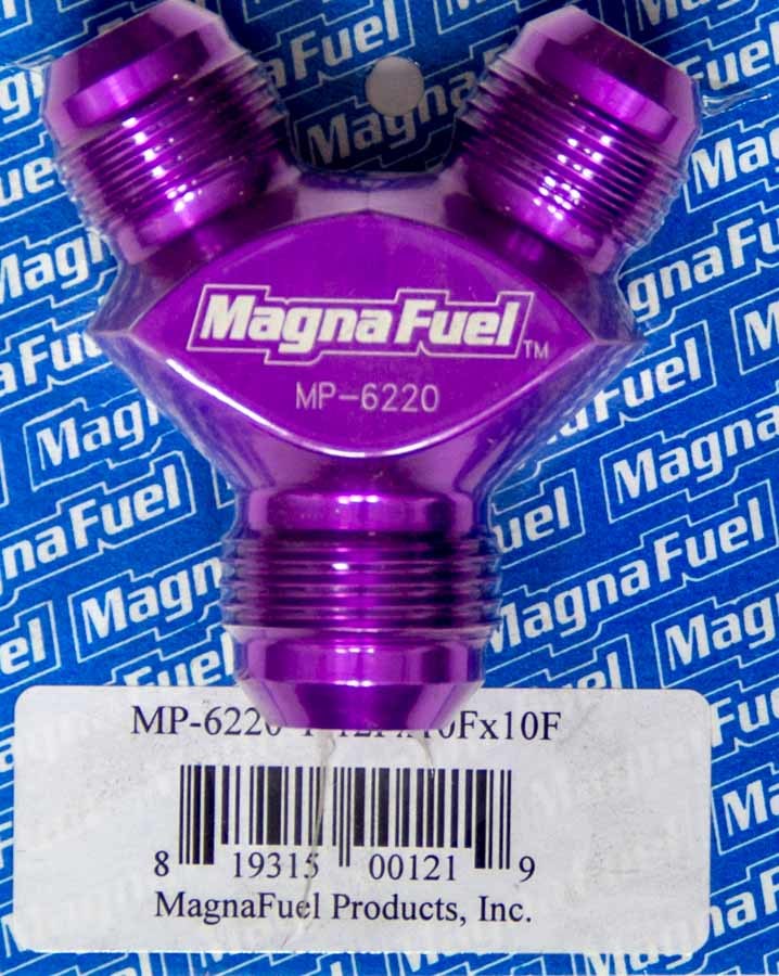 MagnaFuel MP-6220 Purple -10 AN to -12 AN Male Y Fitting