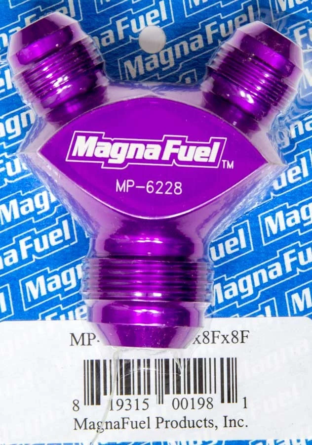 MagnaFuel MP-6228 Purple -8 AN to -12 AN Male Y Fitting