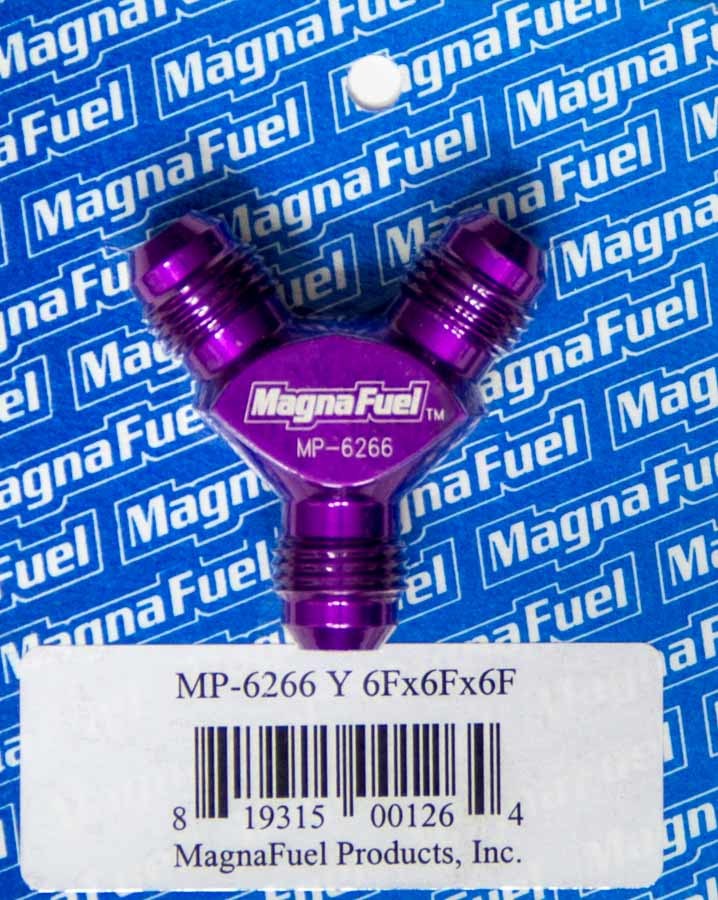 MagnaFuel MP-6266 Purple -6 AN Male Y Fitting