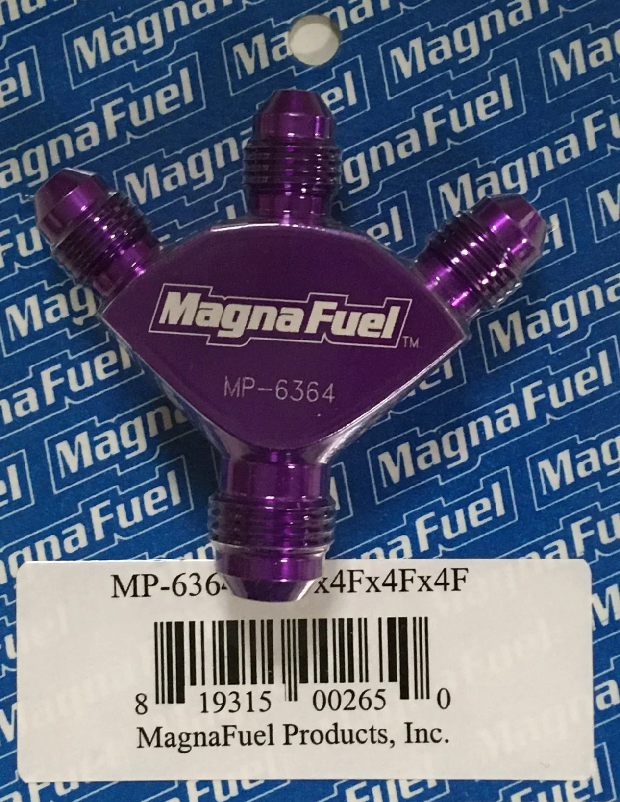 Magnafuel MP-6364 Purple -6 AN to -4 AN Male Y Fitting