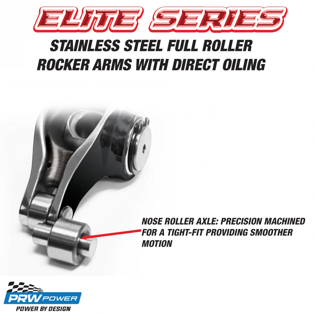 PRW Power 62460773 Elite Stainless Ford Boss 302, 351C-M, 400, 429-460 Full Roller Rocker Arms 1.73 Ratio 7/16 Stud - Image 4