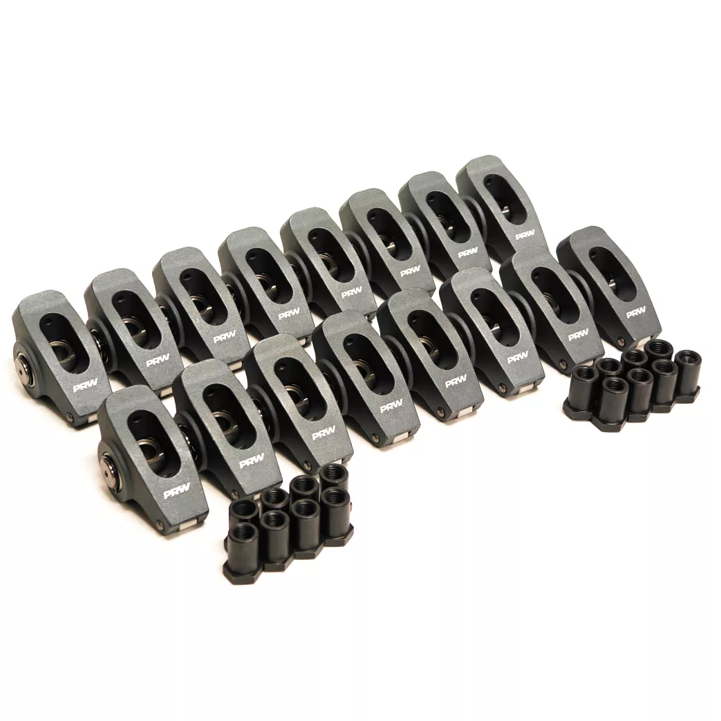 PRW Power 6532704 Pro Series Billet SBC Rocker Arms 1.6 Ratio 3/8 Stud