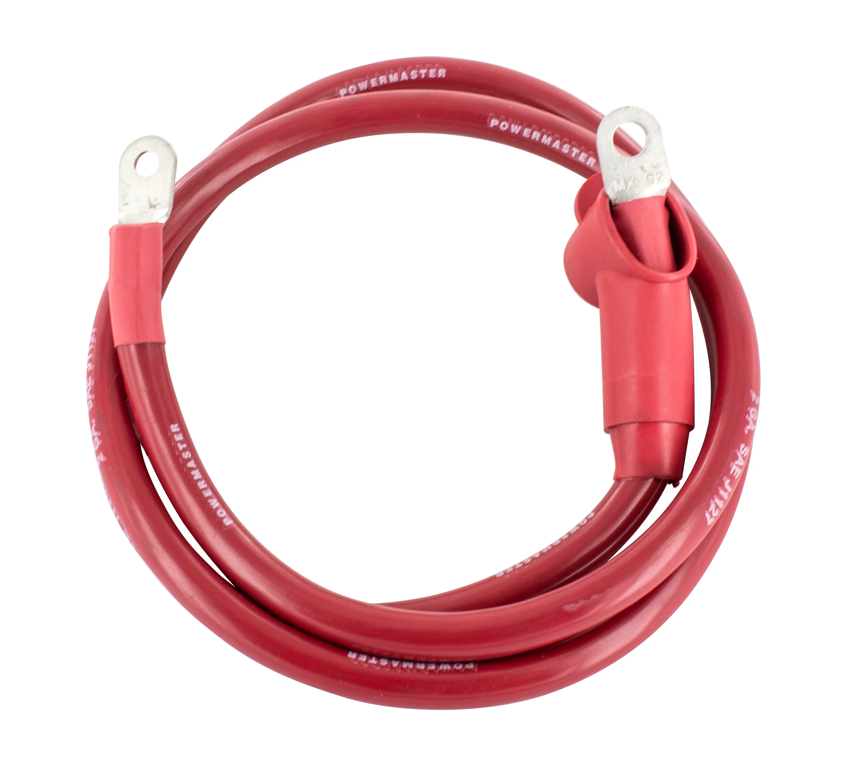 Powermaster 1-524-130 Alternator Charge Wire 2-Gauge 4 Foot 1/4 and 5/16 Eyelets