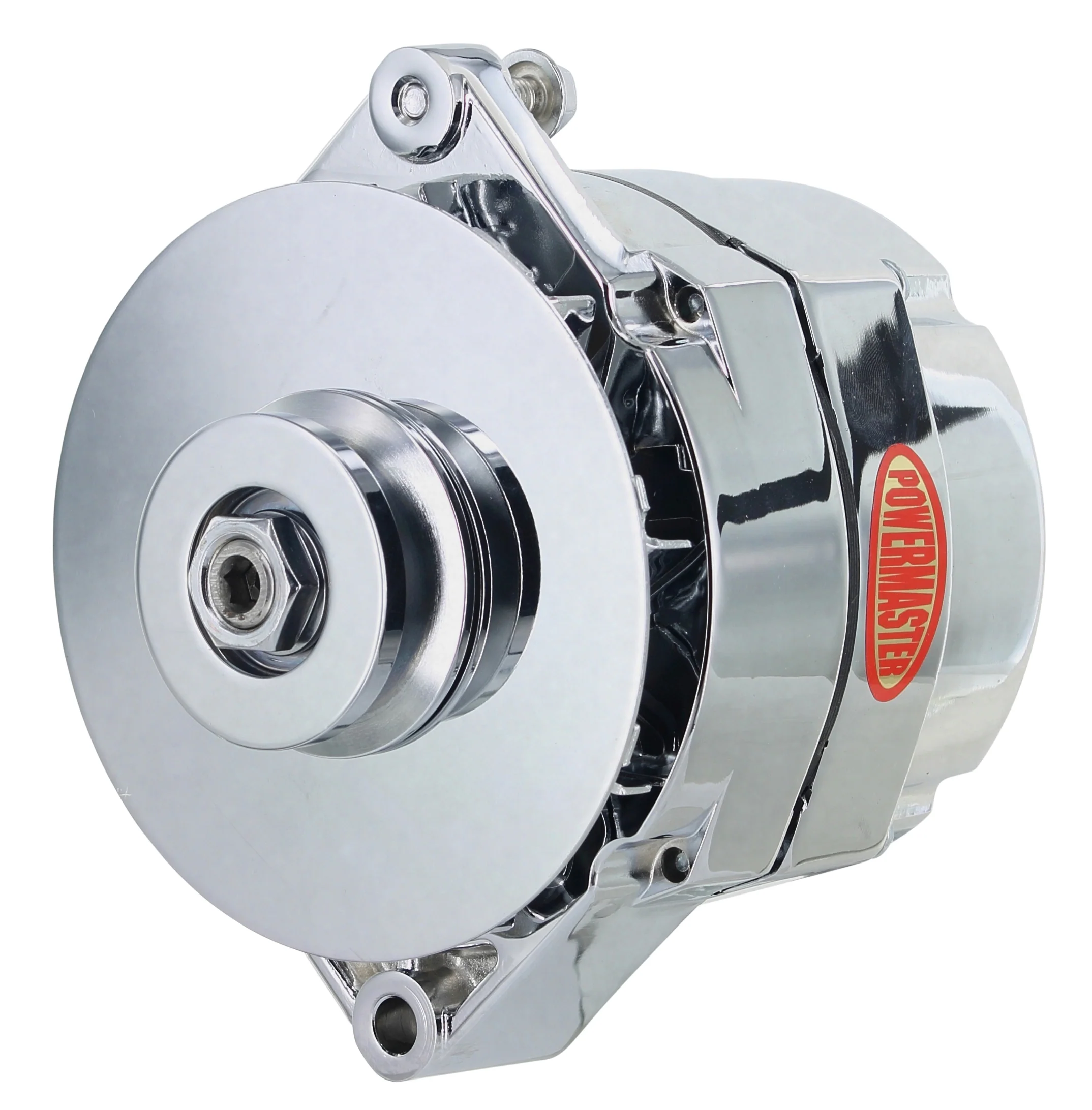 Powermaster 17294-344 Jeep Upgrade Alternator 100 Amp Chrome w/ Baffle