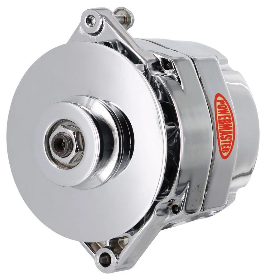 Powermaster 8-36101-344 Jeep Upgrade Alternator 100 Amp Chrome w/ Baffle