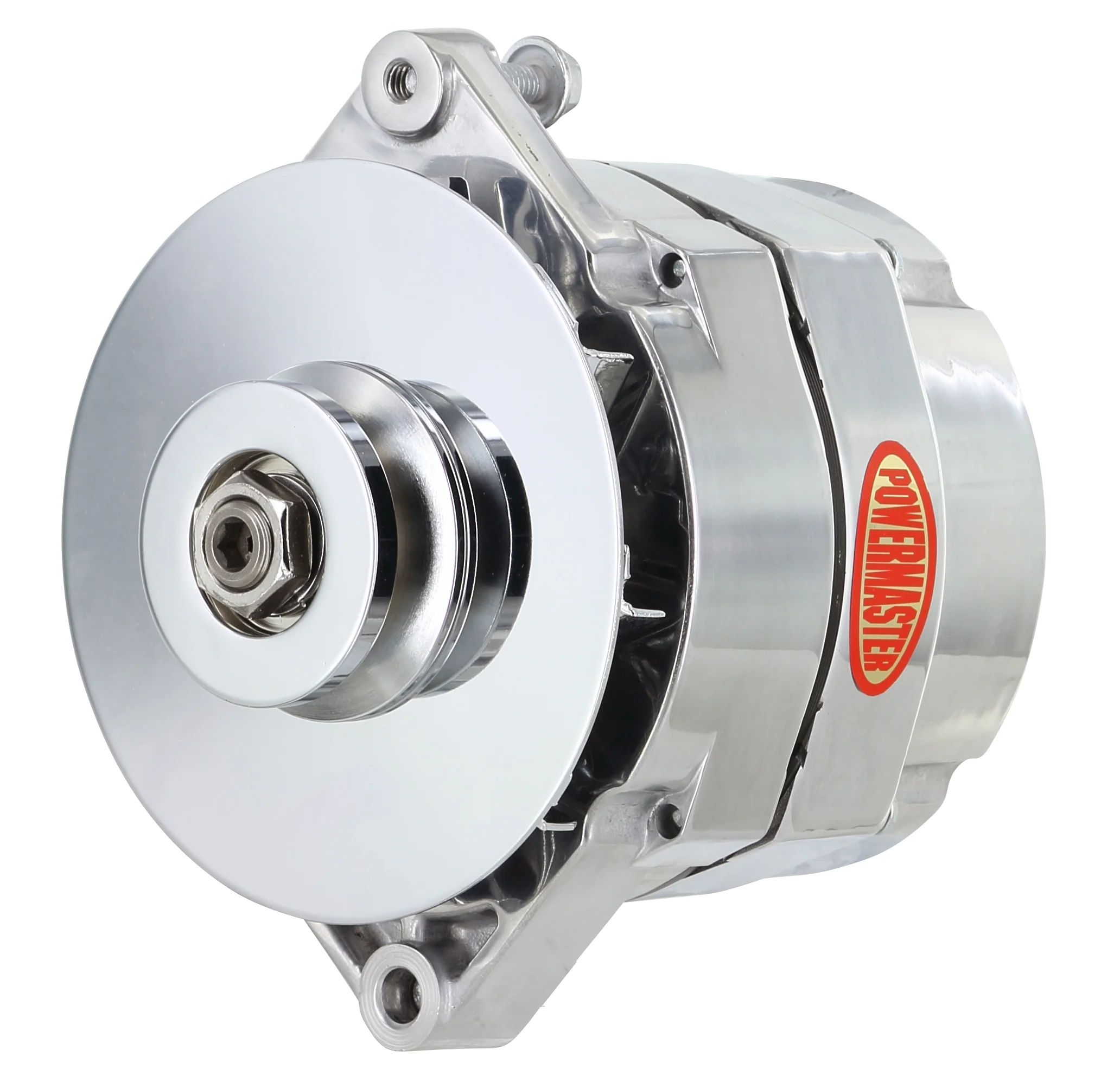 Powermaster 8-66141-344 Jeep Upgrade Alternator 150 Amp Polished w/ Baffle