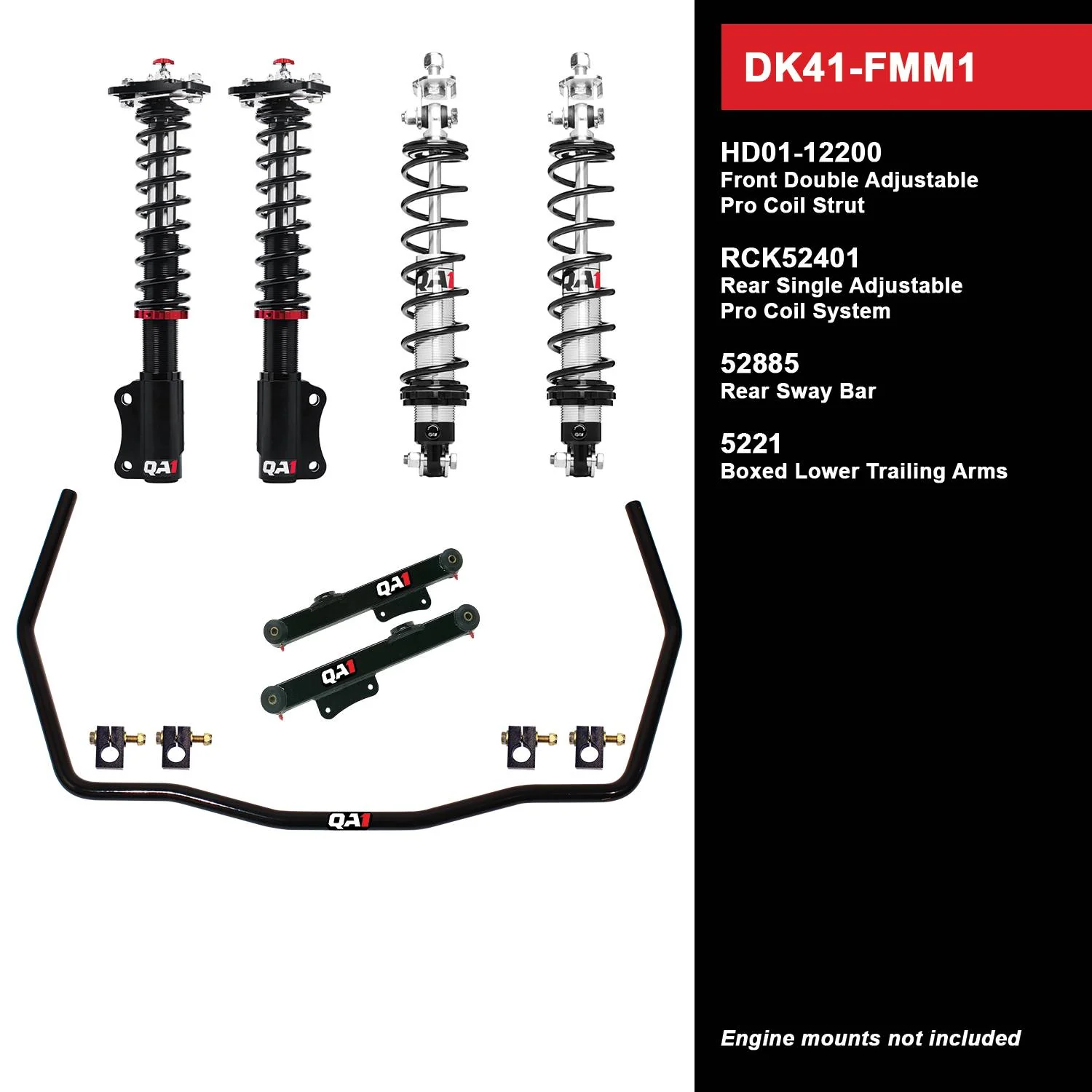 QA1 DK41-FMM1 Drag Kit Level 1 Ford Mustang 1979-86