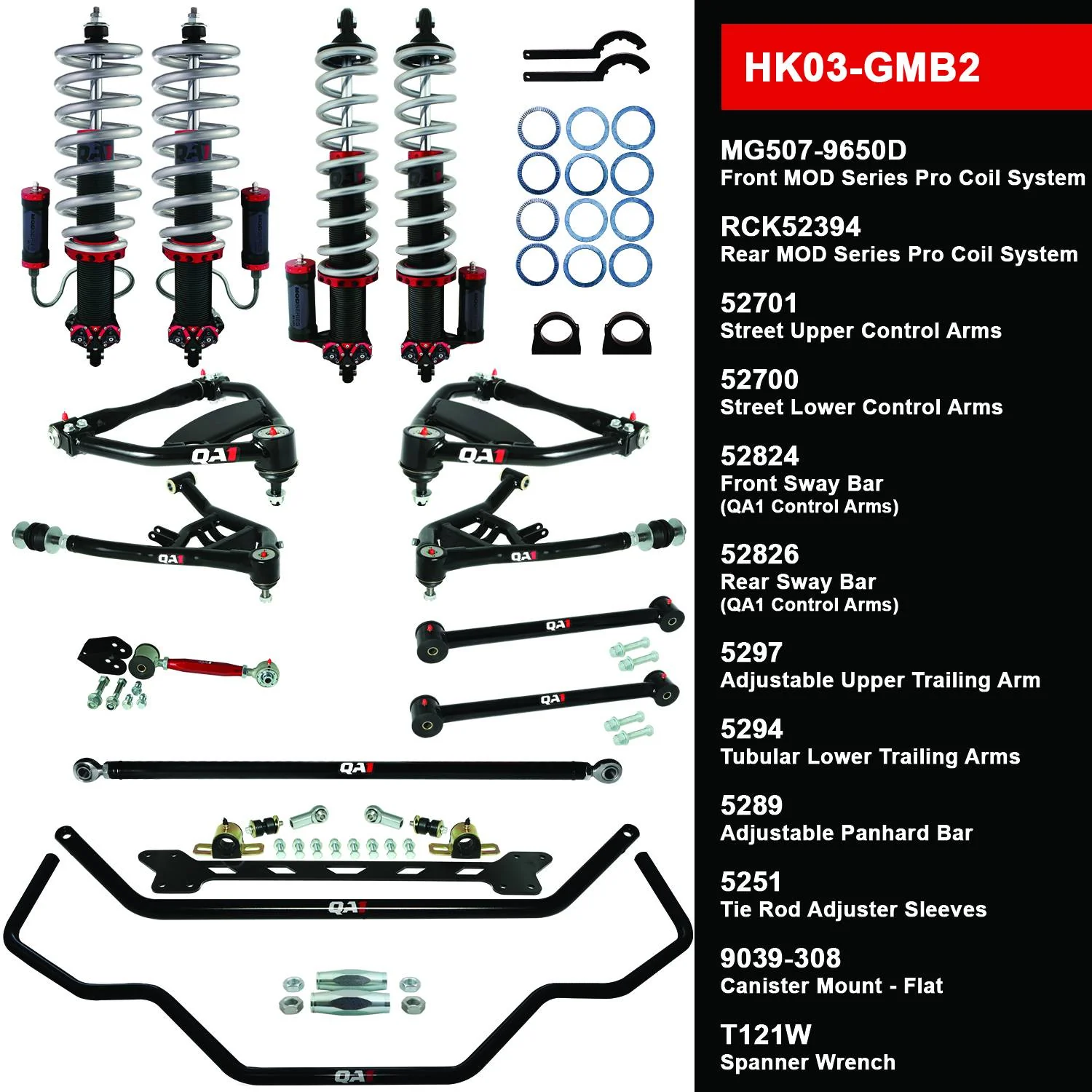 QA1 HK03-GMB2 Handling Kit Level 3 GM 1965-68 B-Body