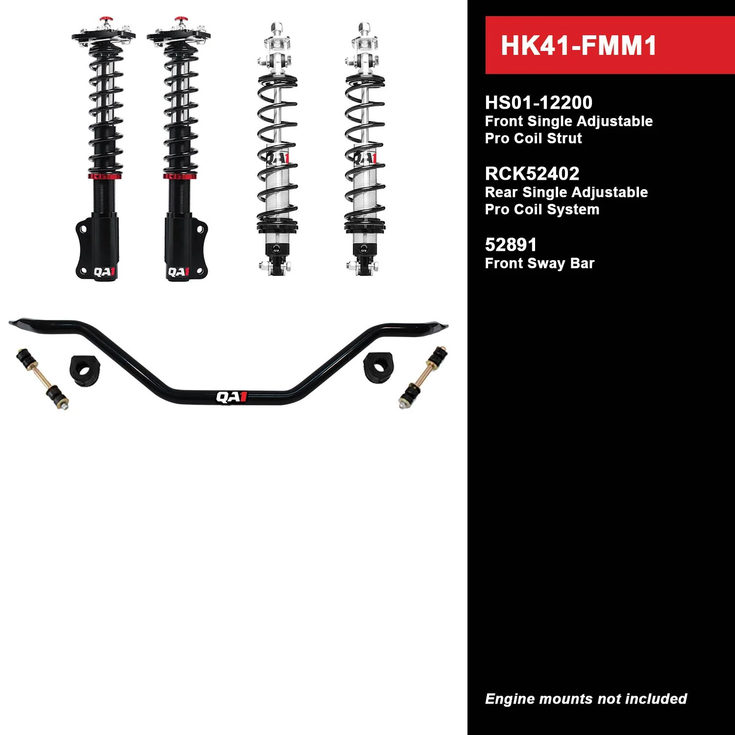 QA1 HK41-FMM1 Handling Kit Level 1 Ford Mustang 1979-86