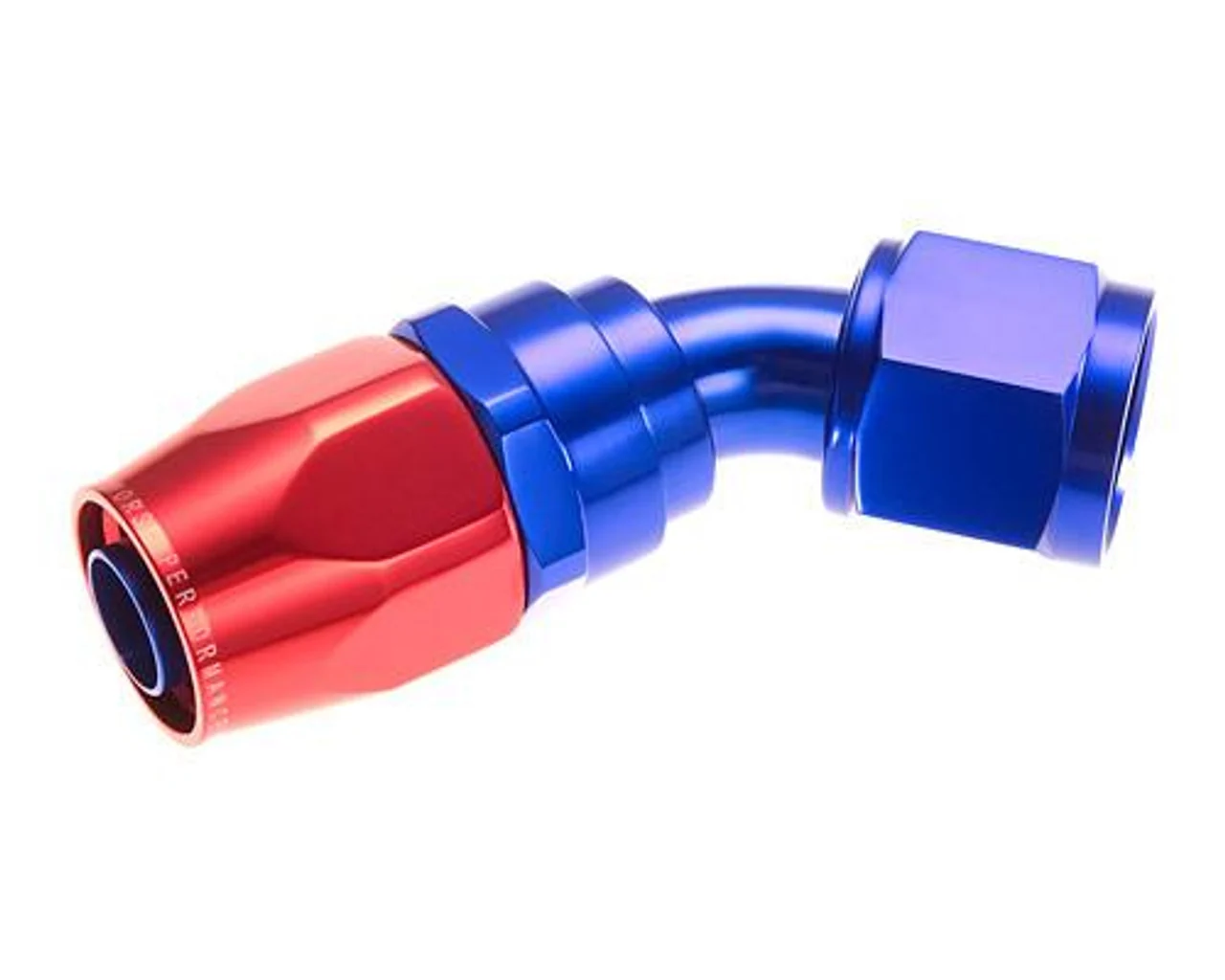 Redhorse Performance 1045-12-1 -12 Swivel Seal Hose End 45 Degree Red/Blue