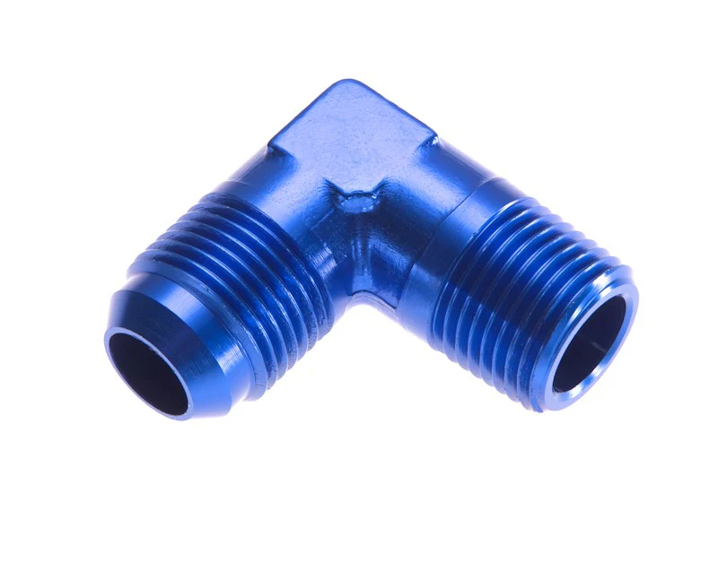 Redhorse Performance 822-16-12-1 AN Male to NPT Male Adapter, -16 to 3/4" 90 Degree, Blue