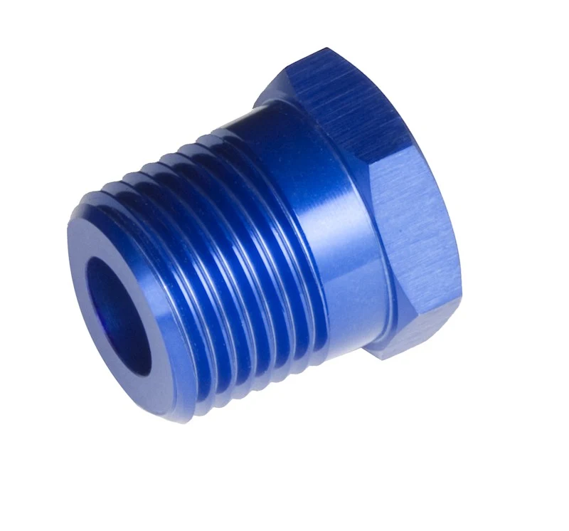 Redhorse Performance 912-08-04-1 NPT Male to NPT Female Reducer Pipe Bushing, 1/2" to 1/4", Blue