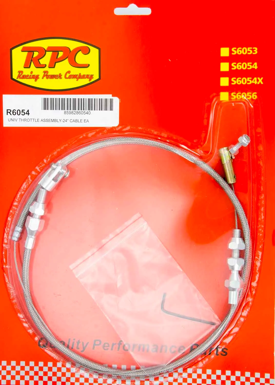 RPC R6054 Stainless Throttle Cable 24In
