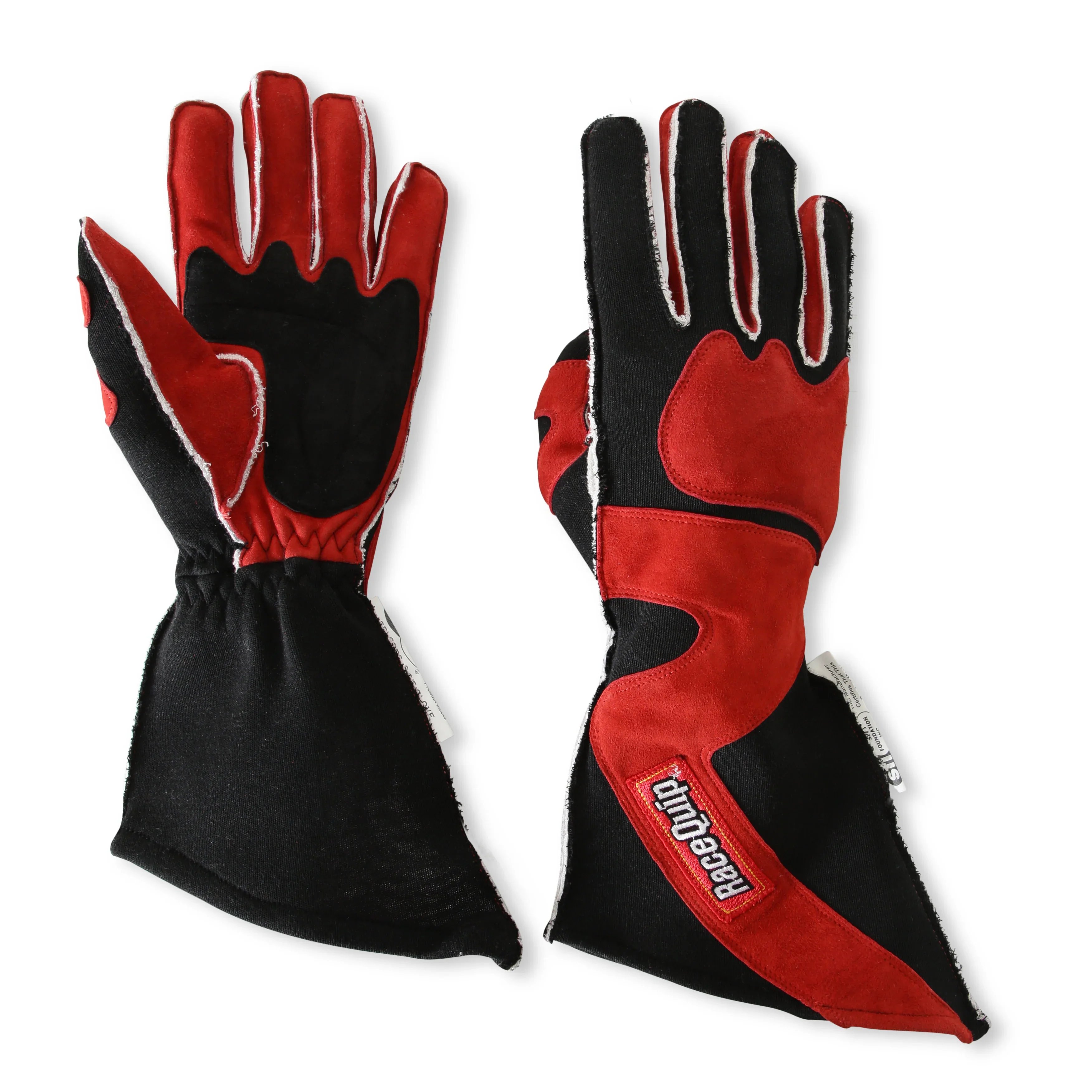 Racequip 359105 Gloves Outseam Black/Red Large SFI-5 - Image 3
