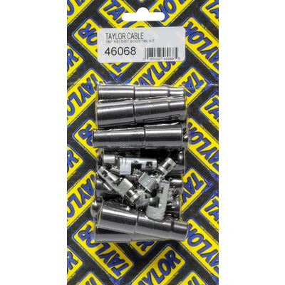 Taylor / Vertex  46068 Boot / Terminal Kit, Distributor / Coil, 8 mm, Black, Straight, Set of 8