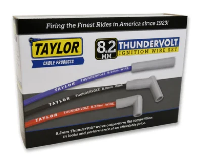 Taylor 84604 Thundervolt 8.2MM Spark Plug Wire Set BBC/Buick/Oldsmobile/Cadillac Blue